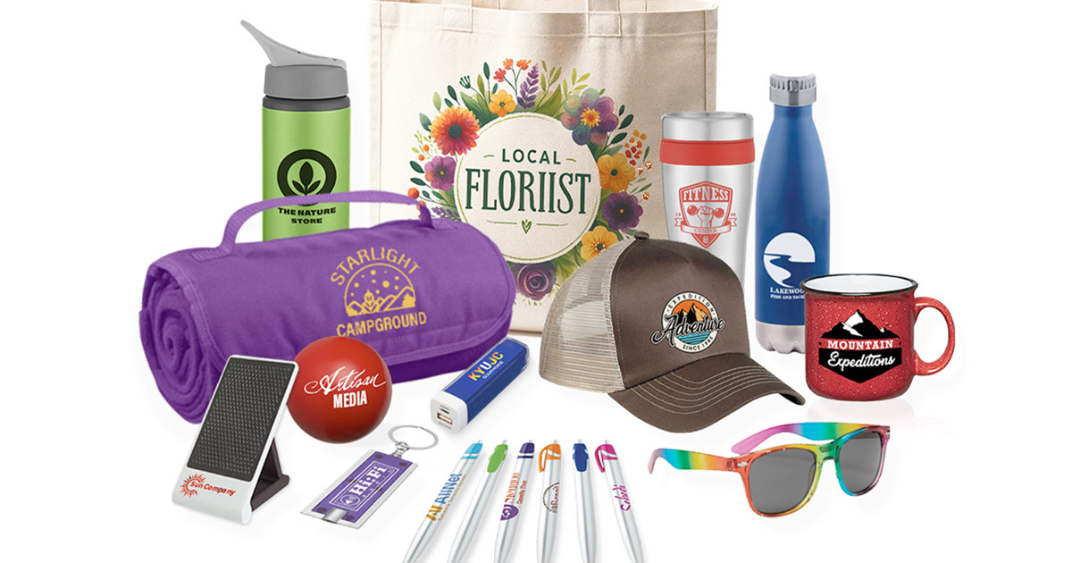 Various promotional items for Ocala businesses